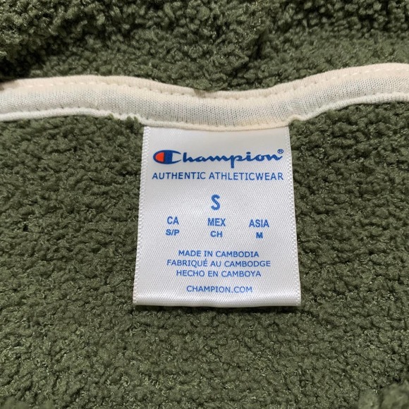 Champion Olive Green and Cream Women's Sweater - Picture 8 of 9
